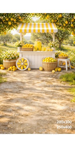 Tło fotograficzne „Lemoniadowy stragan w sadzie cytrynowym” | 4005